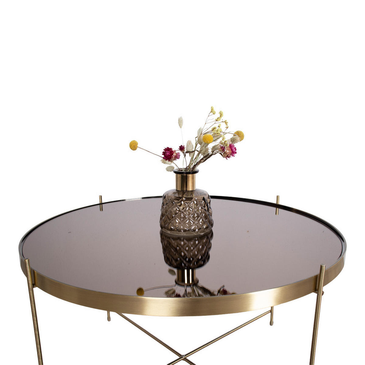 COUCHTISCH 70x40 cm messingfarben Stahl - Goldfarben, Holzwerkstoff (70/70/40cm) - ebuy24