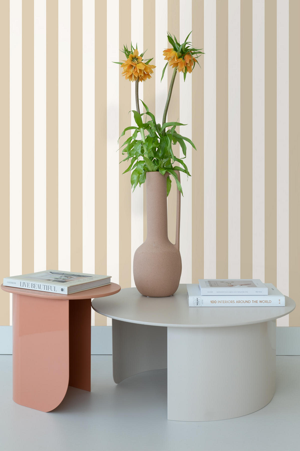 TAPETE Streifen 53 cm x 10.05 m - Beige, Papier (53/1000cm) - ESTAhome