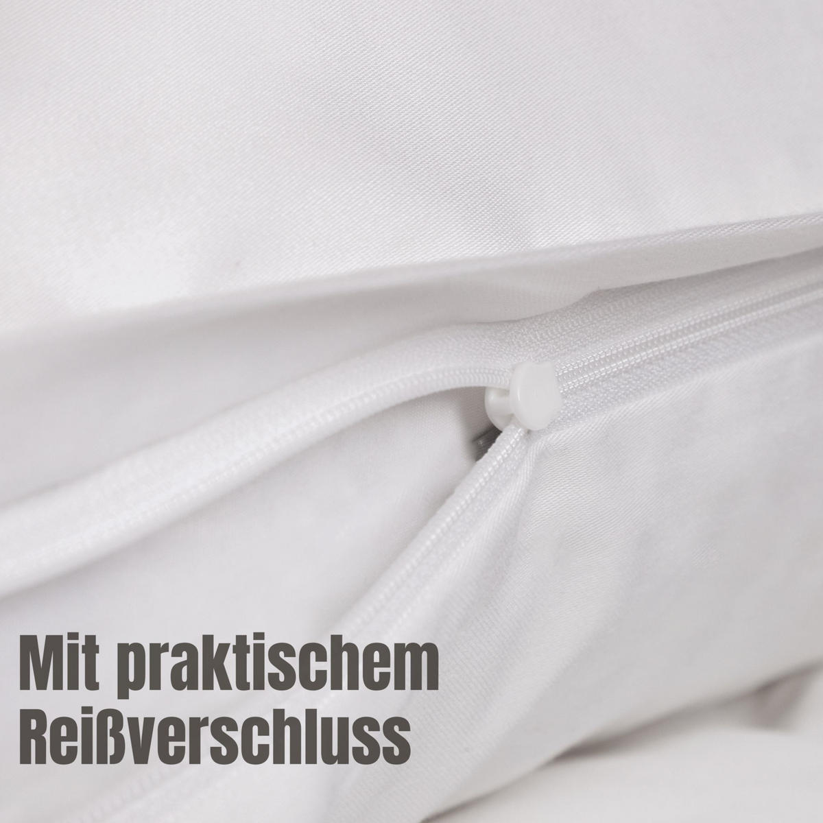 SATIN BETTWÄSCHE PLAIN - Weiß, Textil (155/220cm) - Schöner Wohnen