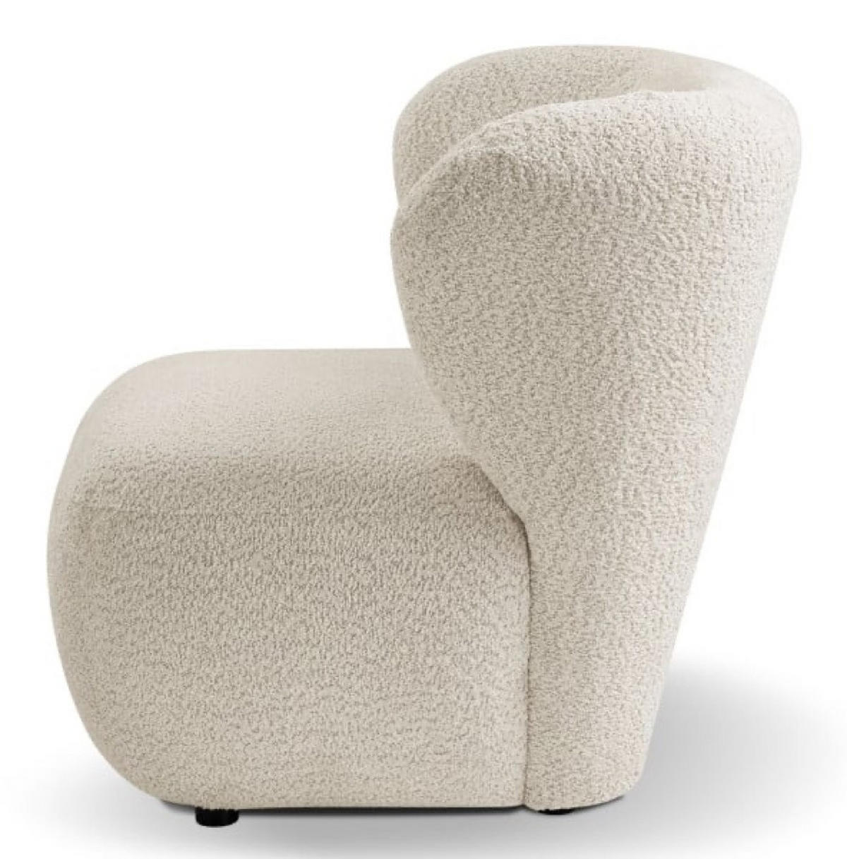 SESSEL Creme EVA Breites Rückenlehne Bouclé - Ecru, Textil (82/74/74cm) - Sepro Meble
