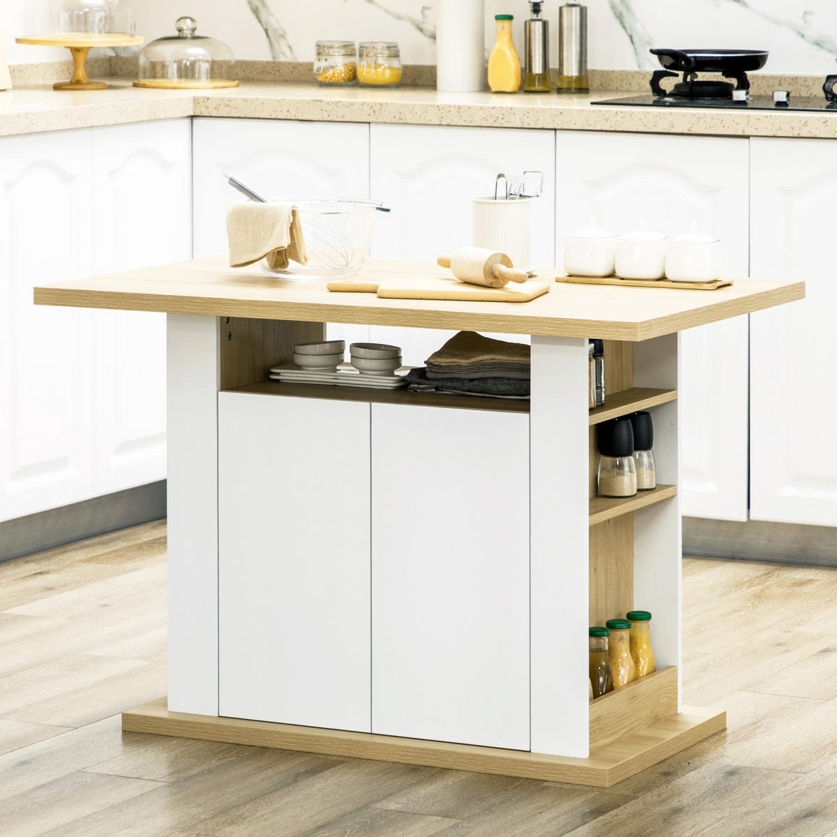 KÜCHENINSEL Braun 1 Stück - Braun, Holzwerkstoff (70/75.5/110cm) - GiPP