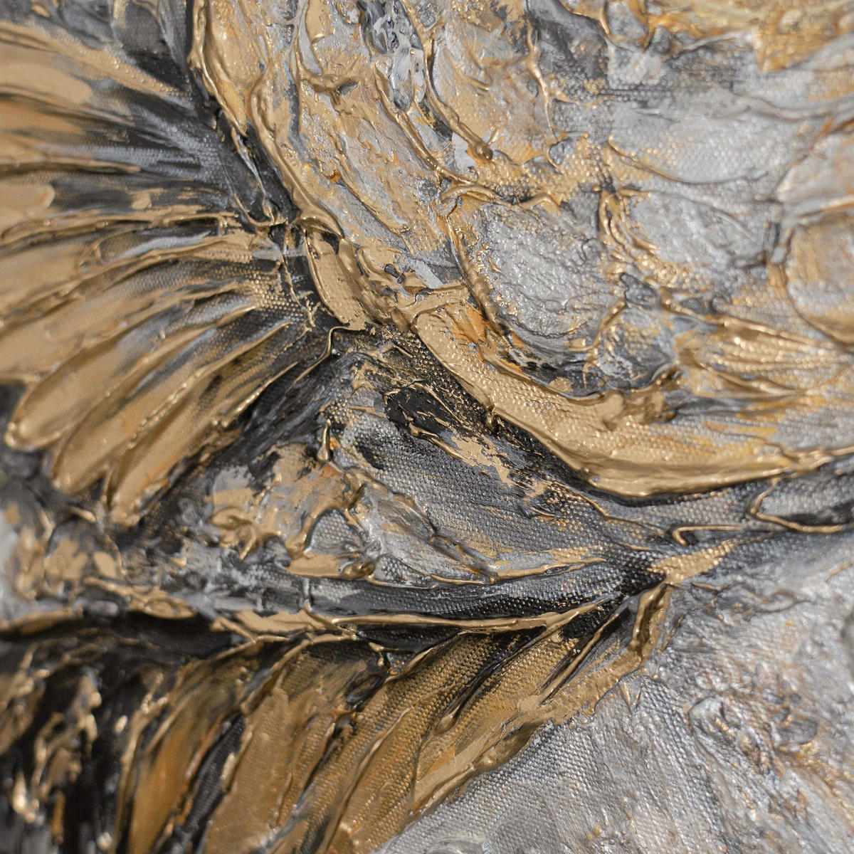 GEMÄLDE Goldene Tiefe Schattenfugenrahmen Grau 70x50 cm - Grau, Holz (70/50cm) - YS-art gallery