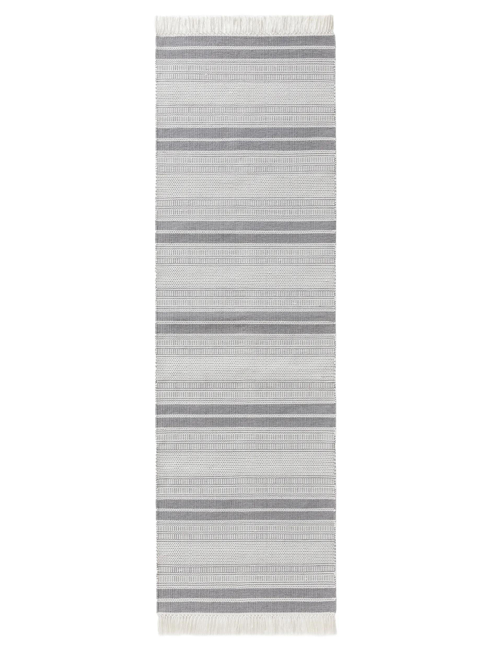 OUTDOOR-LÄUFER Siena handgewebt 80/250 cm - Grau, Kunststoff (80/250cm) - benuta Nest