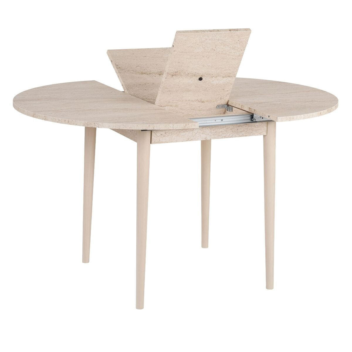 ESSTISCH ausziehbarer von 100 bis 131 cm mit runder Tischplatte 100/100/75 cm - Eiche Artisan, Holzwerkstoff (111/100/75cm) - Calicosy