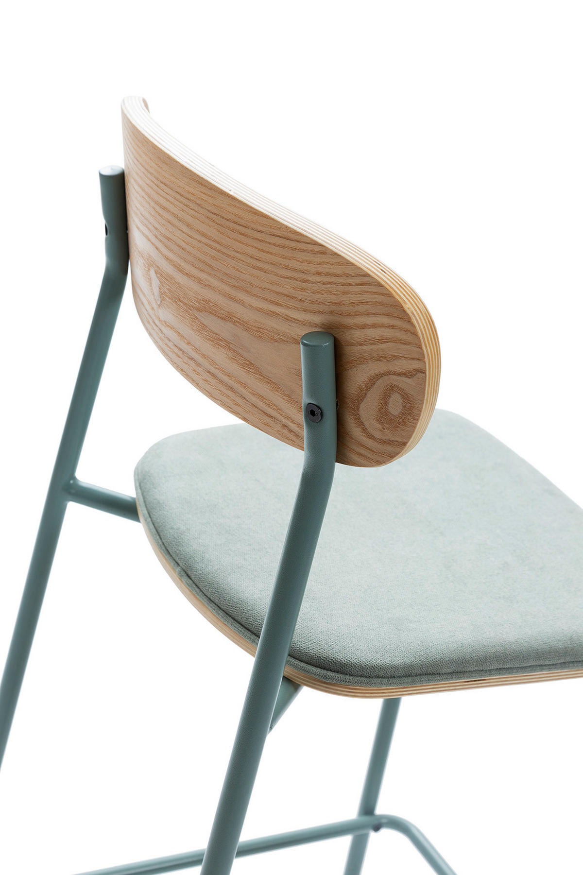 BARHOCKER (Set aus 2) aus Stoff mit schwarzen Metallbeinen - adriana 42/48/66 cm - Grün, Textil (48/66/42cm) - Drawer