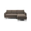 ECKSOFA Bono – Stilvolles Sofa mit Schlaffunktion, Robuste Holzfüße, Elegante Armlehnen, Tiefe Sitzfläche 226x164x88 cm – Rechte, Hellbraun - Hellbraun, Holz/Textil (226/164cm) - DomoHome