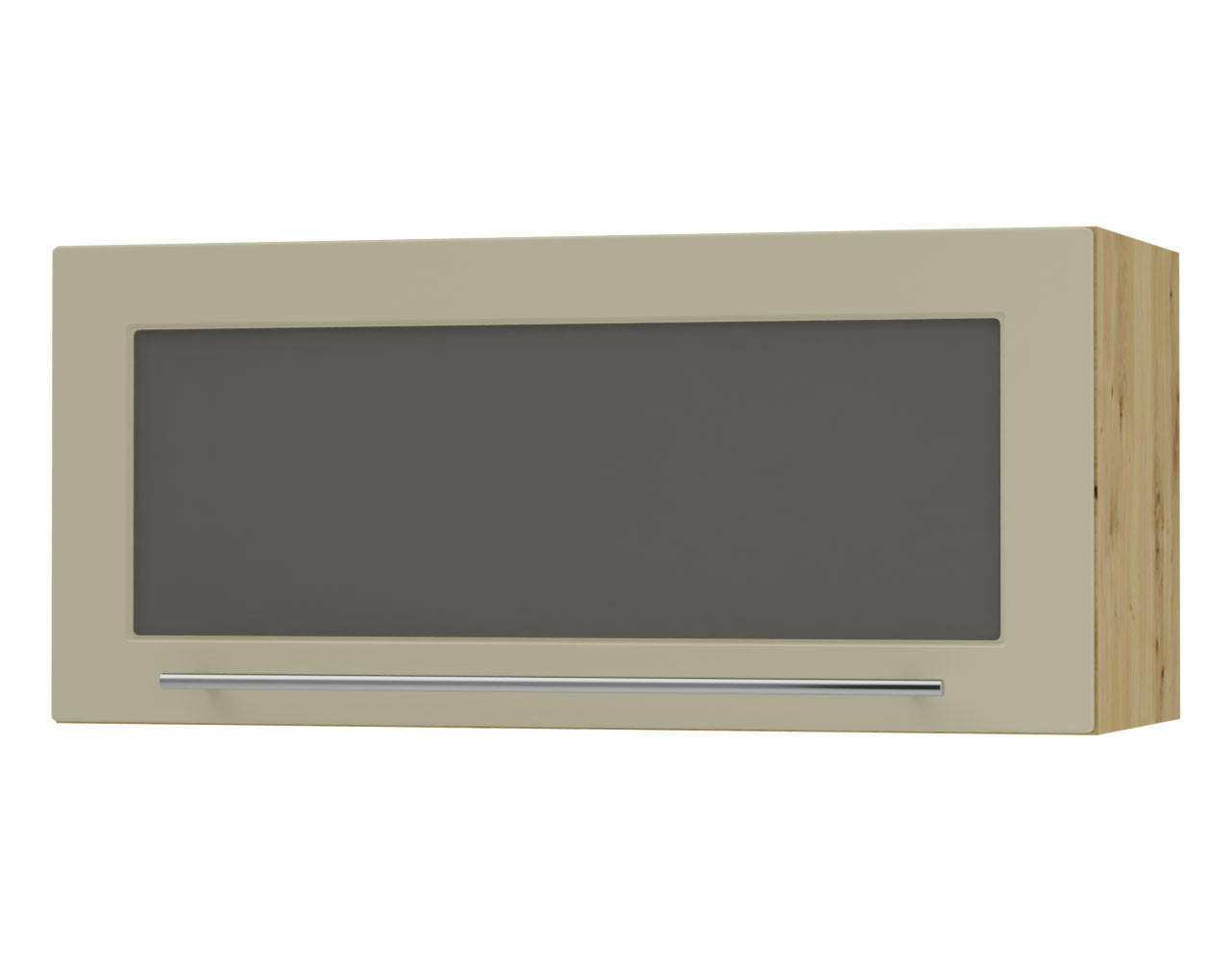 KLAPPHÄNGESCHRANK Kvantum W4BS/80 Vanille Matt / Eiche Artisan Matt 80 / 32,5 / 36cm - Creme/Eiche Artisan, Holz/Holzwerkstoff (80/36/32.5cm) - Feldmann-Wohnen