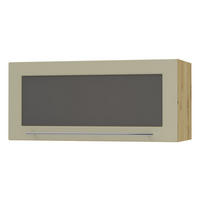 KLAPPHÄNGESCHRANK Kvantum W4BS/80 Vanille Matt / Eiche Artisan Matt 80 / 32,5 / 36cm - Creme/Eiche Artisan, Holz/Holzwerkstoff (80/36/32.5cm) - Feldmann-Wohnen