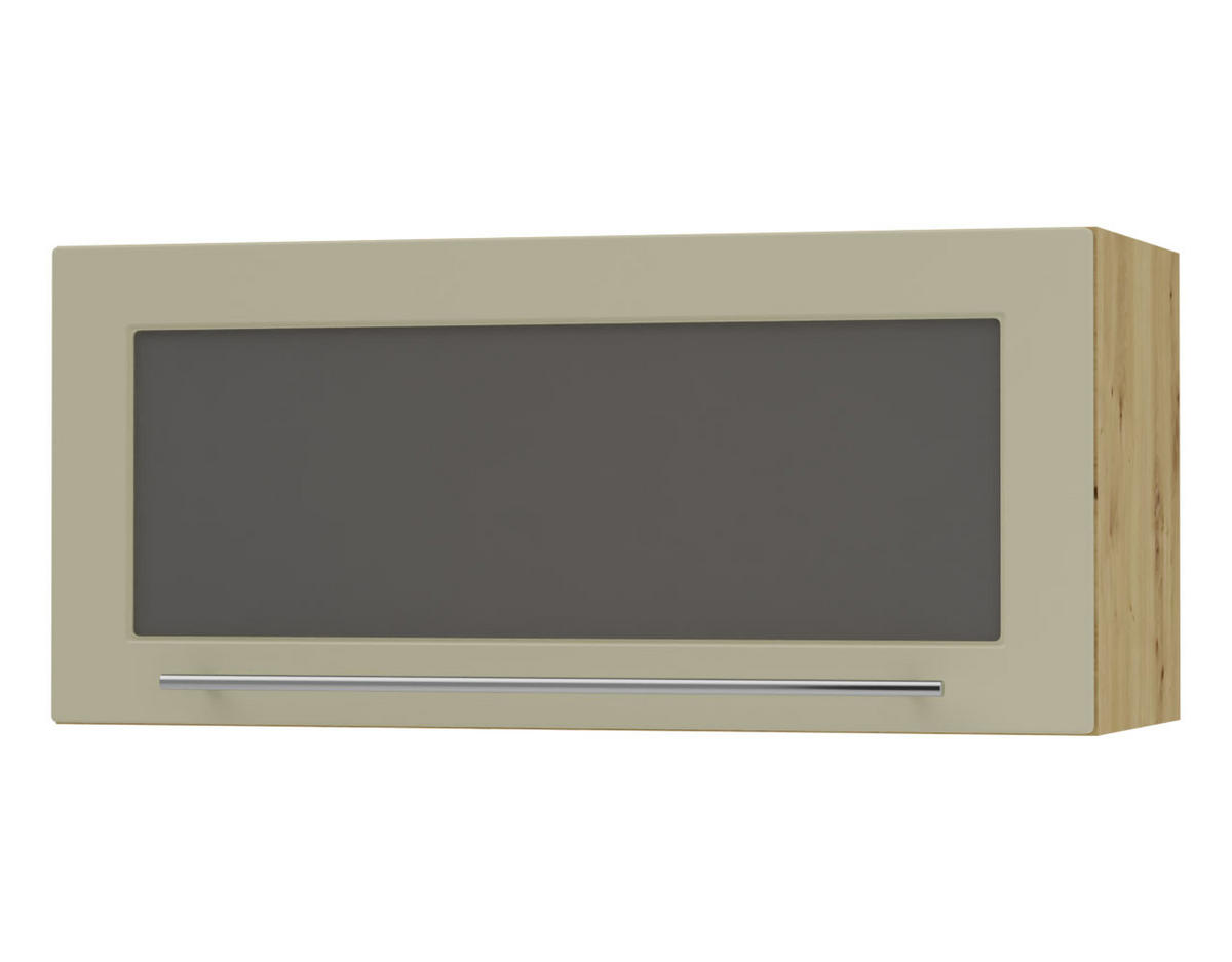 KLAPPHÄNGESCHRANK Kvantum W4BS/80 Vanille Matt / Eiche Artisan Matt 80 / 32,5 / 36cm - Creme/Eiche Artisan, Holz/Holzwerkstoff (80/36/32.5cm) - Feldmann-Wohnen