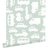 TAPETE Autos 53 cm x 10.05 m - Grün, Papier (53/0.1cm) - ESTAhome