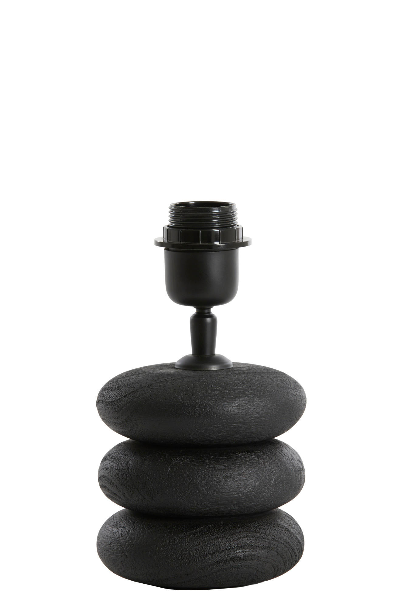 LAMPENFUSS Budongo Schwarz Ø12/12 cm - Schwarz, Holz (12/12/12cm) - Light & Living