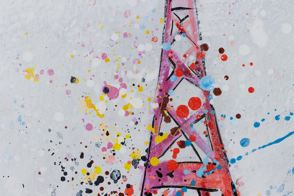 ACRYLBILD HANDGEMALT 120/60 cm - Weiß, Holz/Textil (120/60cm) - KUNSTLOFT