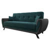 SCHLAFSOFA Kaja - Dunkelgrün/Schwarz, Holz/Textil (228/93/90cm) - MIRJAN24