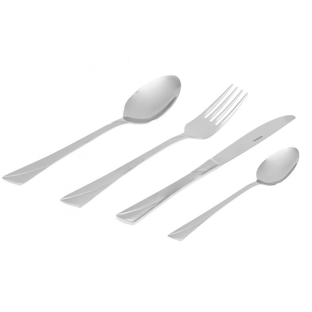 BESTECKSET Silber 21/2/2 cm KH1345 - Silberfarben, Metall - Kinghoff 