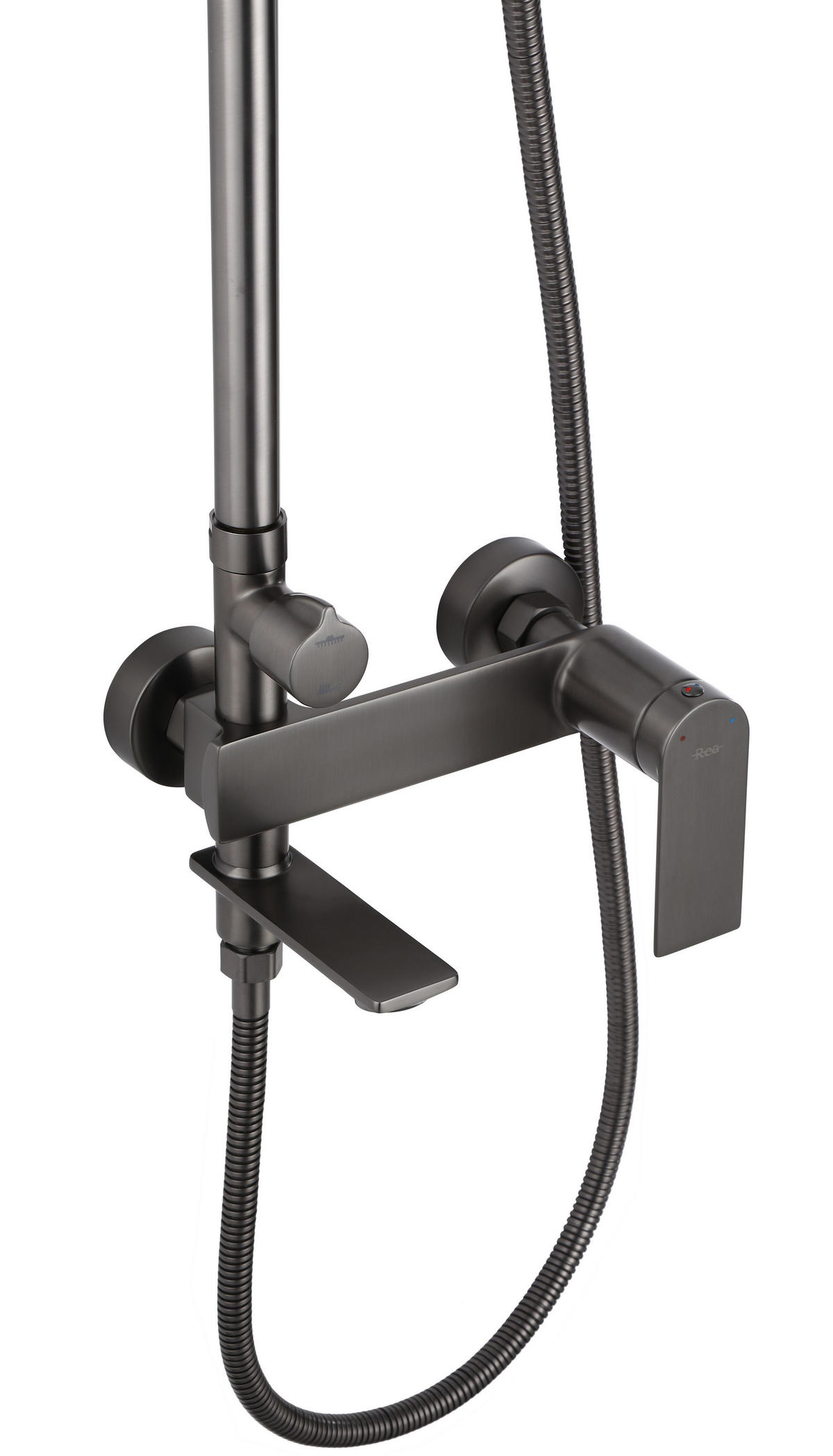DUSCHGARNITUR Rea Storm Titanium - Titanfarben, Metall (30/136/45cm) - REA