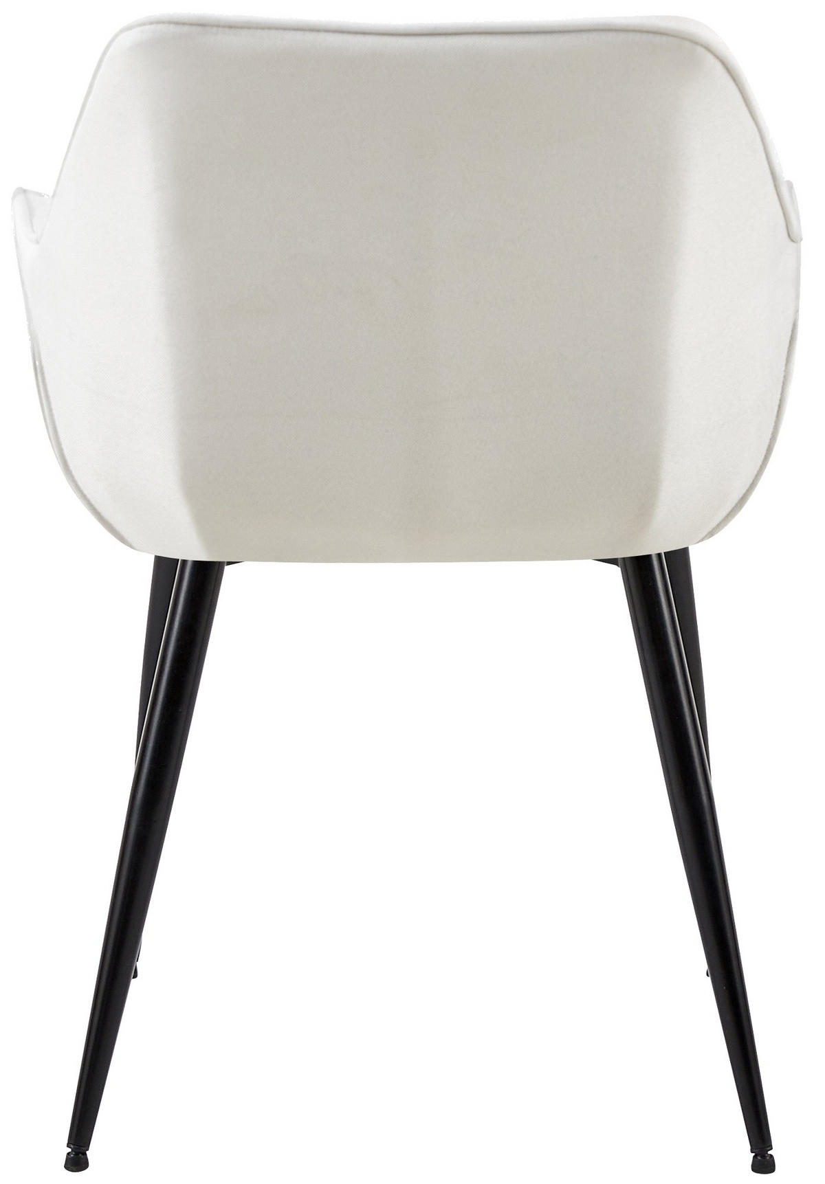 ARMLEHNENSTUHL 2er Set Stoff creme - Creme/Schwarz, Textil/Metall (52/82/63cm) - CLP