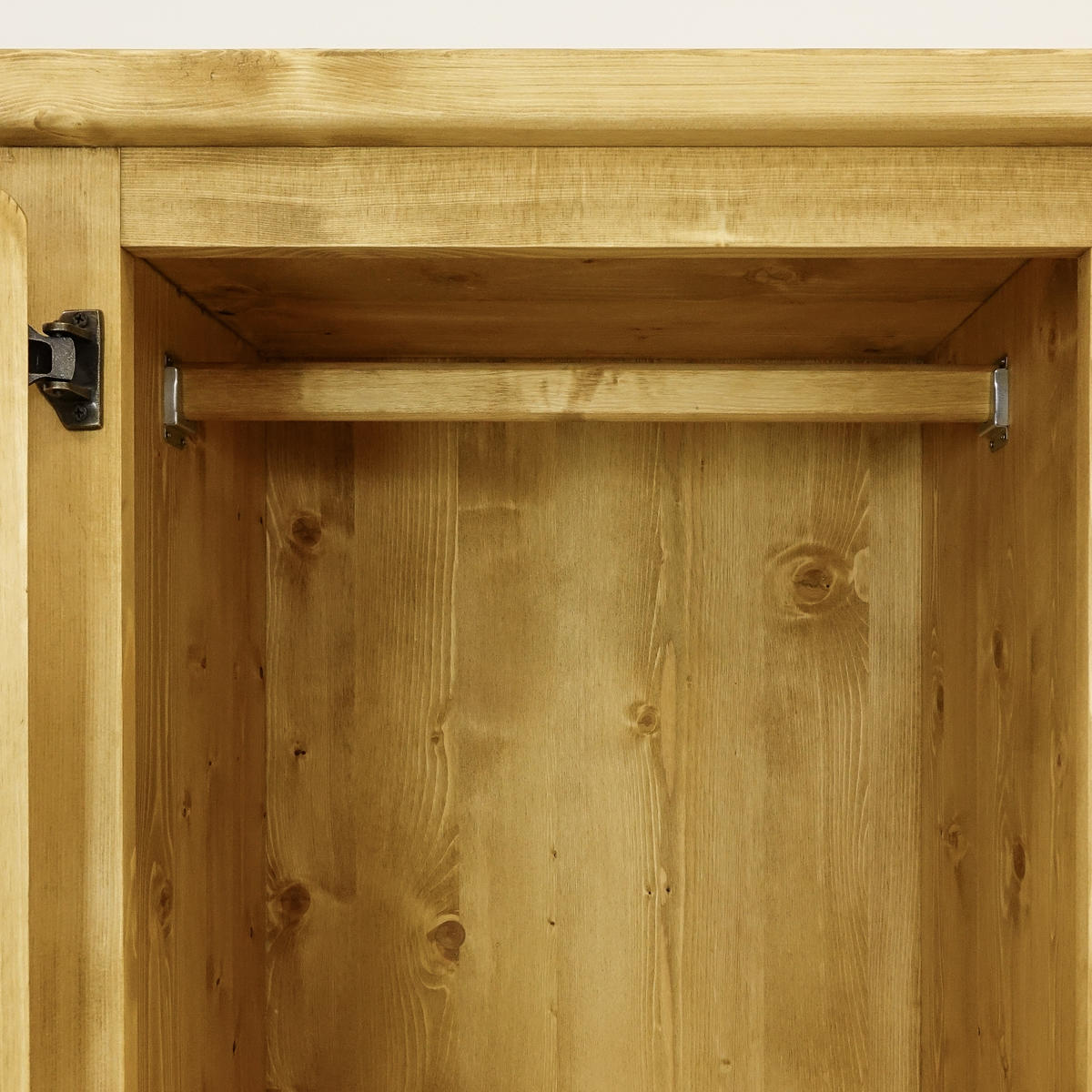 KLEIDERSCHRANK aus Massivholz VINTAGE - Honig, Holz (125/200/56cm) - Seart