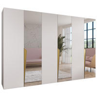 DREHTÜRENSCHRANK 202/300/52 6-türig - Goldfarben/Weiß, Holz/Metall (300/202/52cm) - Abiks Möbel