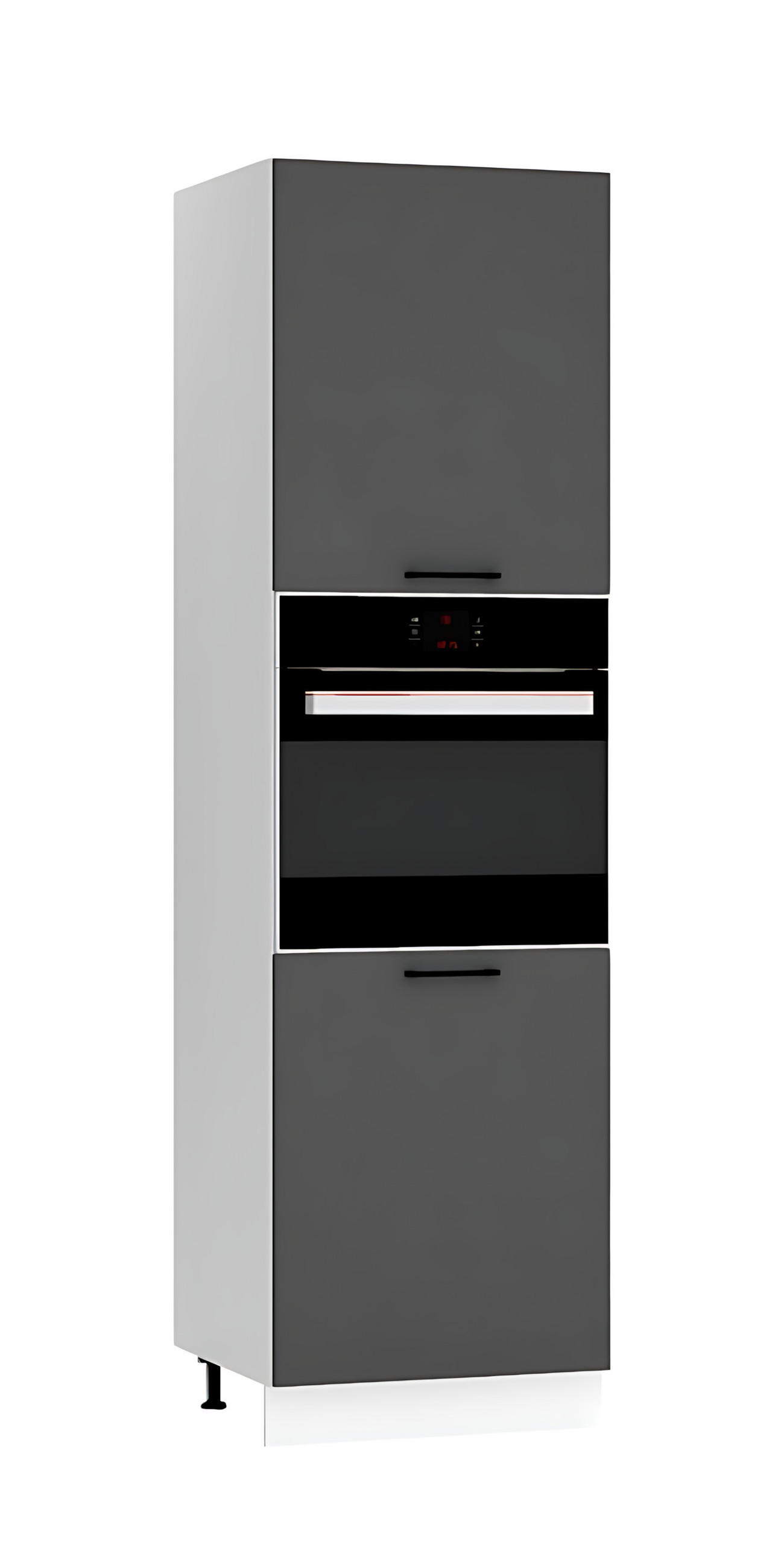 MIKROWELLENUMBAUSCHRANK D60PK/2133 PL - Morvex - Elegante Geräte-Integration - Anthrazit, Holz/Metall (60/213.3/56cm) - ROYAL24_MARKT