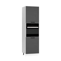 MIKROWELLENUMBAUSCHRANK D60PK/2133 PL - Morvex - Elegante Geräte-Integration - Anthrazit, Holz/Metall (60/213.3/56cm) - ROYAL24_MARKT