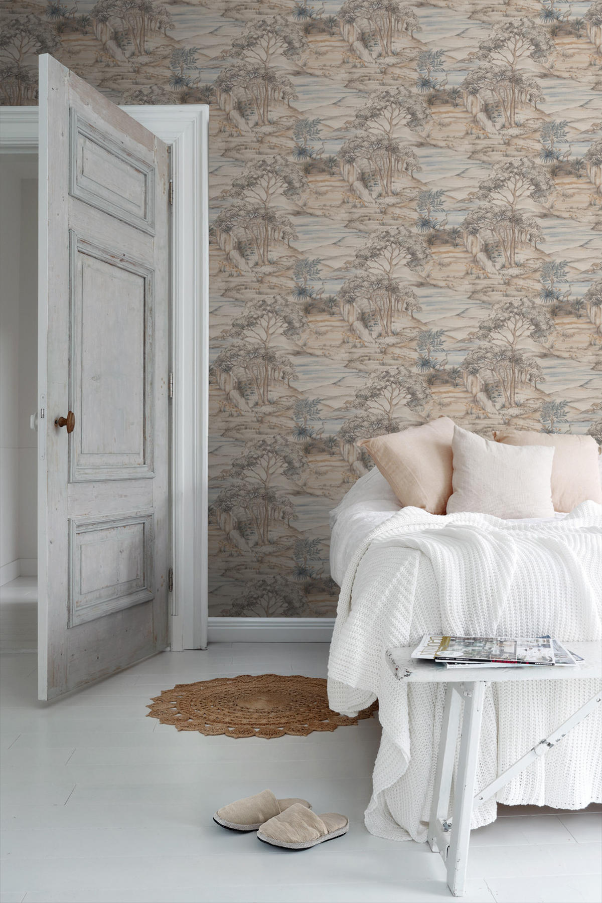 TAPETE Landschaft 53 cm x 10,05 m - Braun, Papier (53/1000cm) - Sanders & Sanders