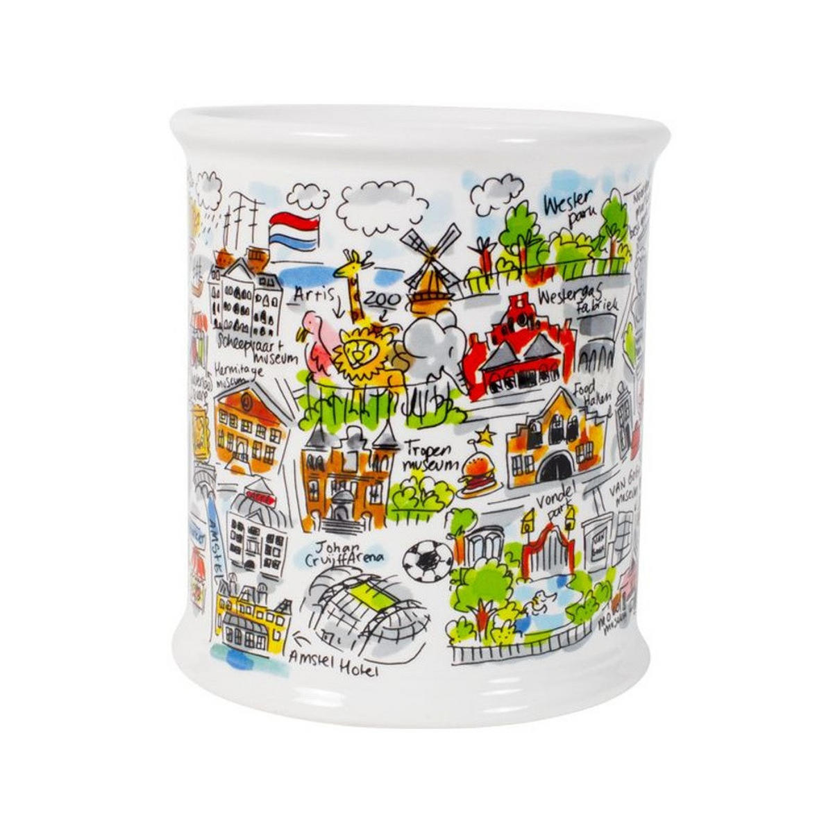 VORRATSDOSE Amsterdam in Bunt - 16 x 22cm - Multicolor, Keramik (16/22/16cm) - Blond Amsterdam
