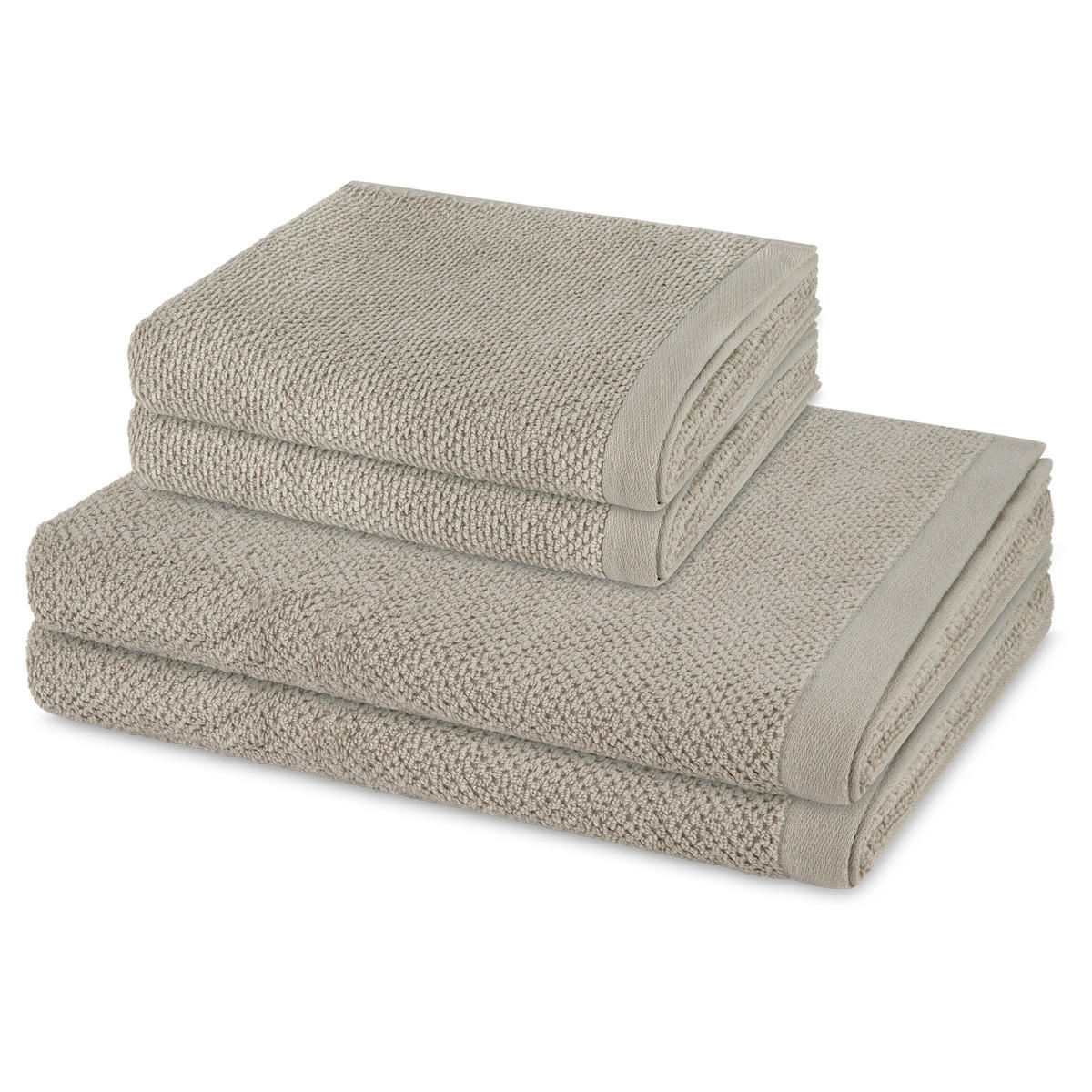 FROTTIERSET Bliss 4-teilig - Hellgrau, Textil (50/100cm) - MÖVE