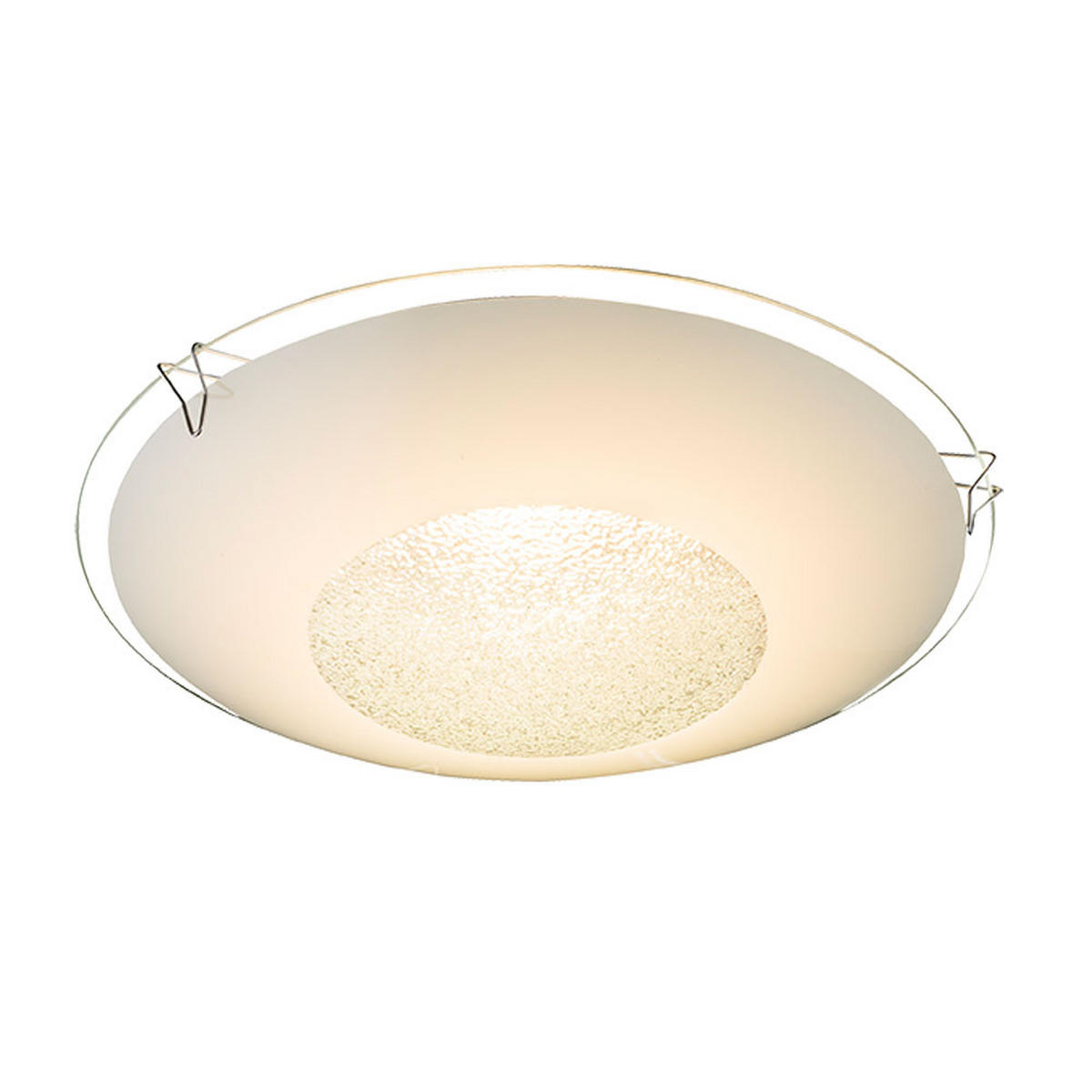 LED DECKENLEUCHTE Glas Weiß - Weiß, Glas (20/20/6cm) - Globo Lighting