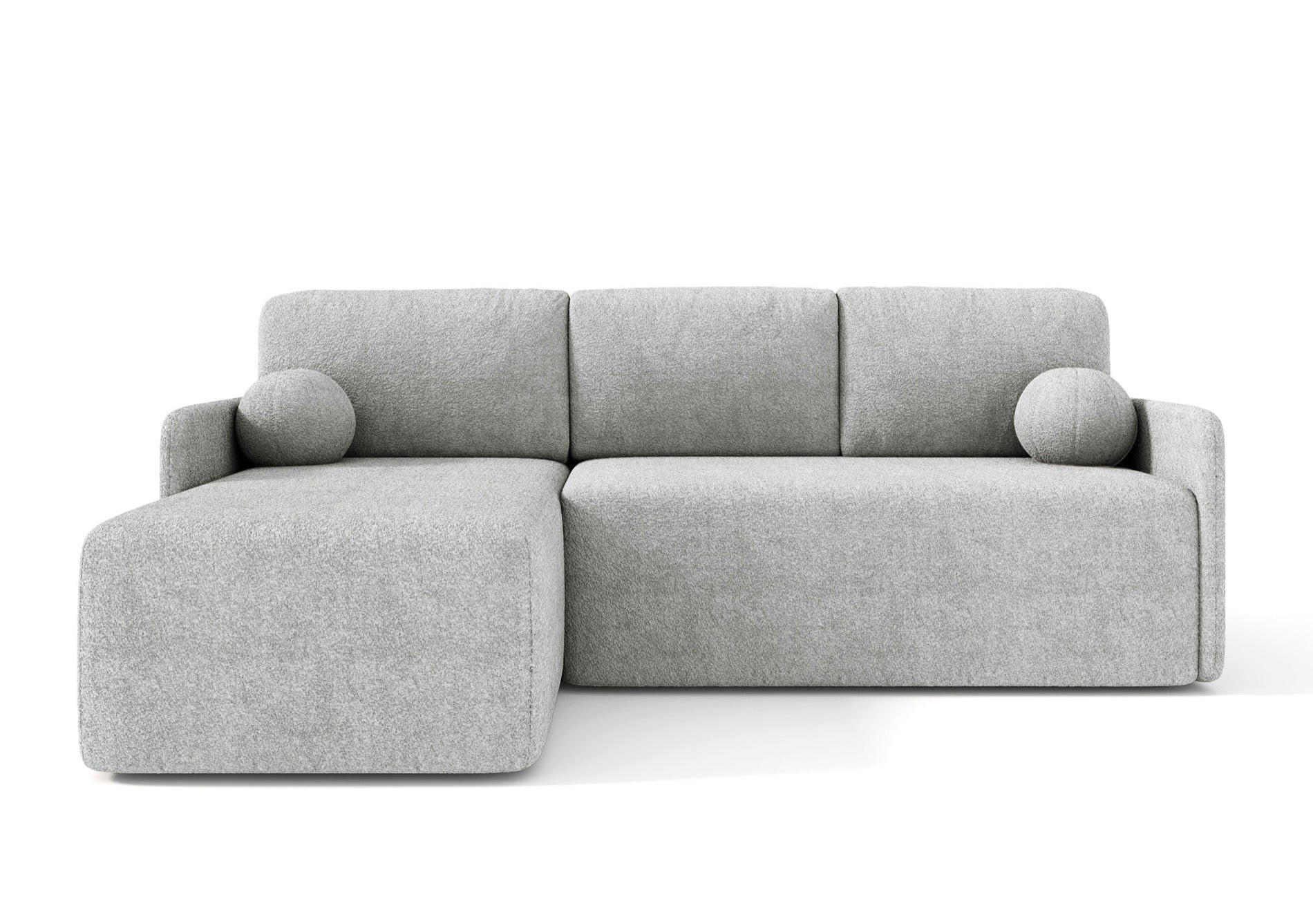 ECKSOFA Bloom Grau Bouclé - Grau, Textil (212/142cm) - Selsey