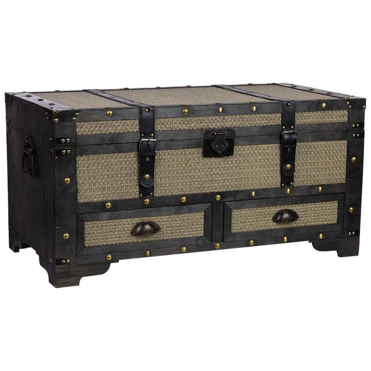 TRUHE aus Holz, braun, 90x45x46cm - Braun, Holz (90/45.5/45cm) - Wanderlust