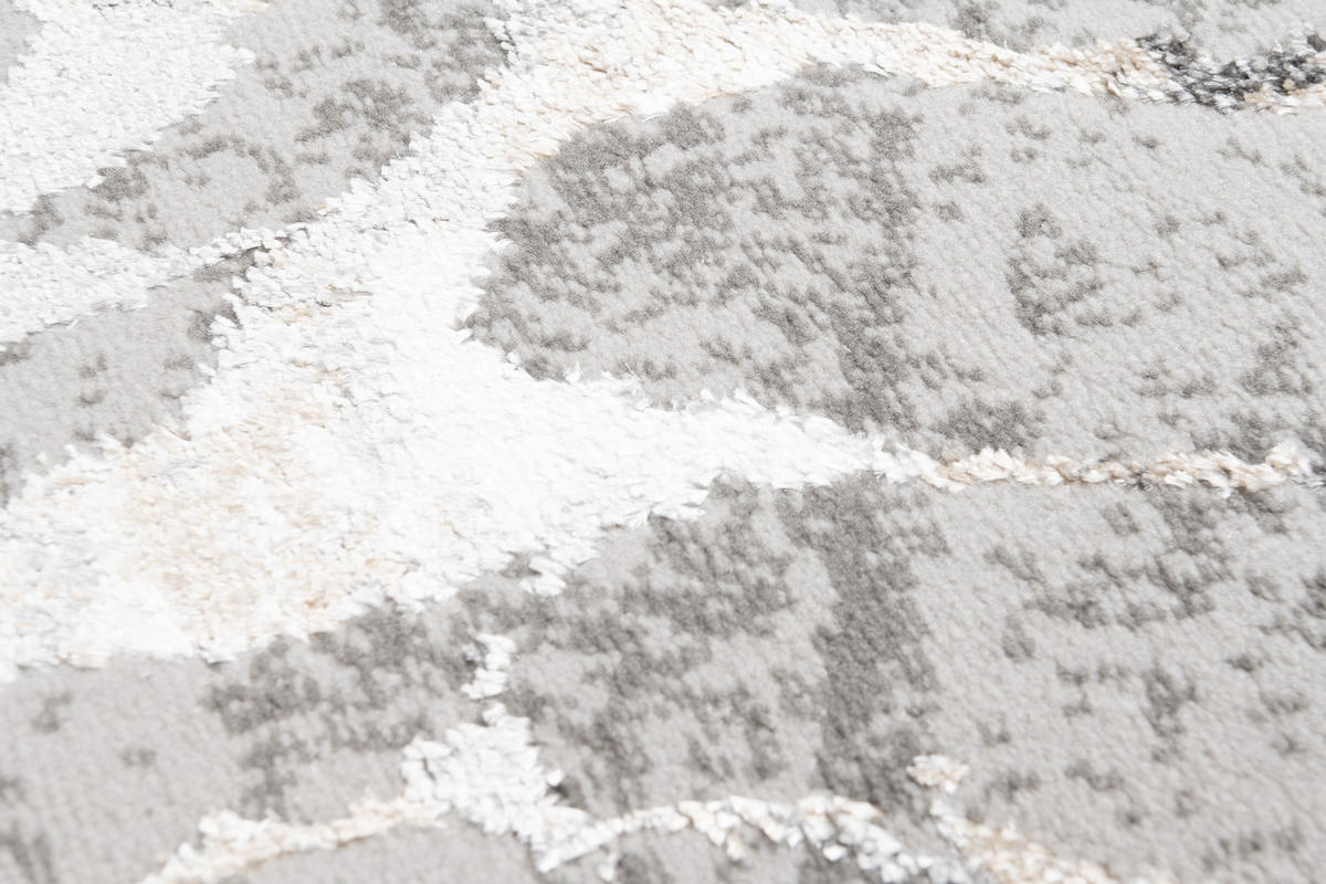 LÄUFER Crystal Hellgrau Marmor Optik 80/700 cm - Hellgrau, Textil (80/700cm) - Tapiso
