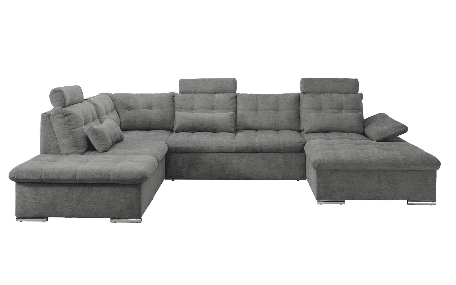 ed exciting design Wohnlandschaft Dunkelgrau 324x107x218 cm