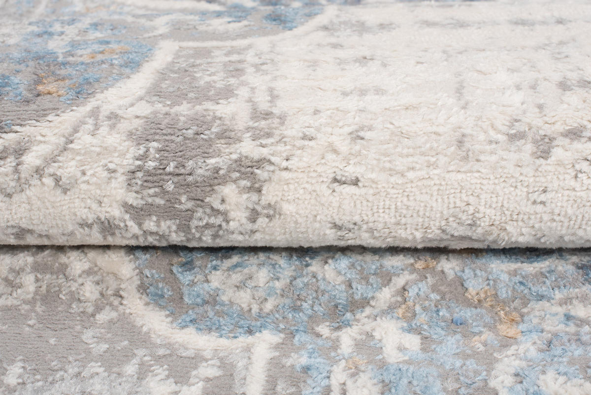 TEPPICH VALLEY Grau Blau 300/400 cm - Blau, Textil (300/400cm) - Tapiso