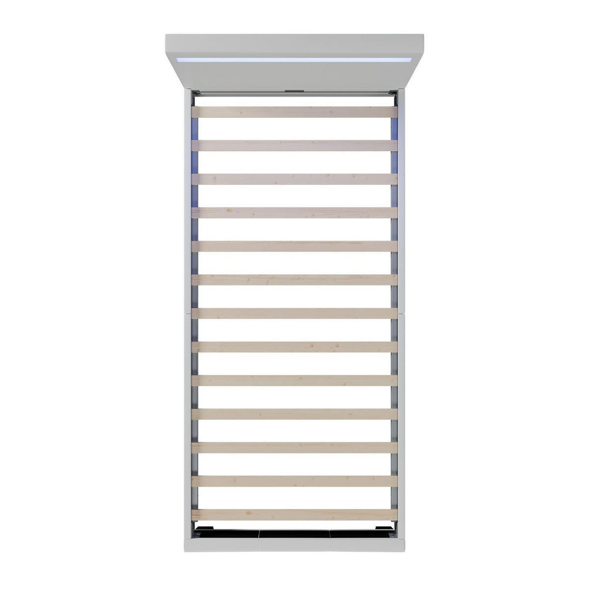 POLSTERBETT Verona mit Matratze und LED weiß 90x200cm - Weiß, Textil (90/200cm) - Juskys