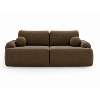 SOFA 260/106/81 Aurio Bouclé-Stoff Braun - Braun, Kunststoff/Textil (260/81/106cm) - Graingold
