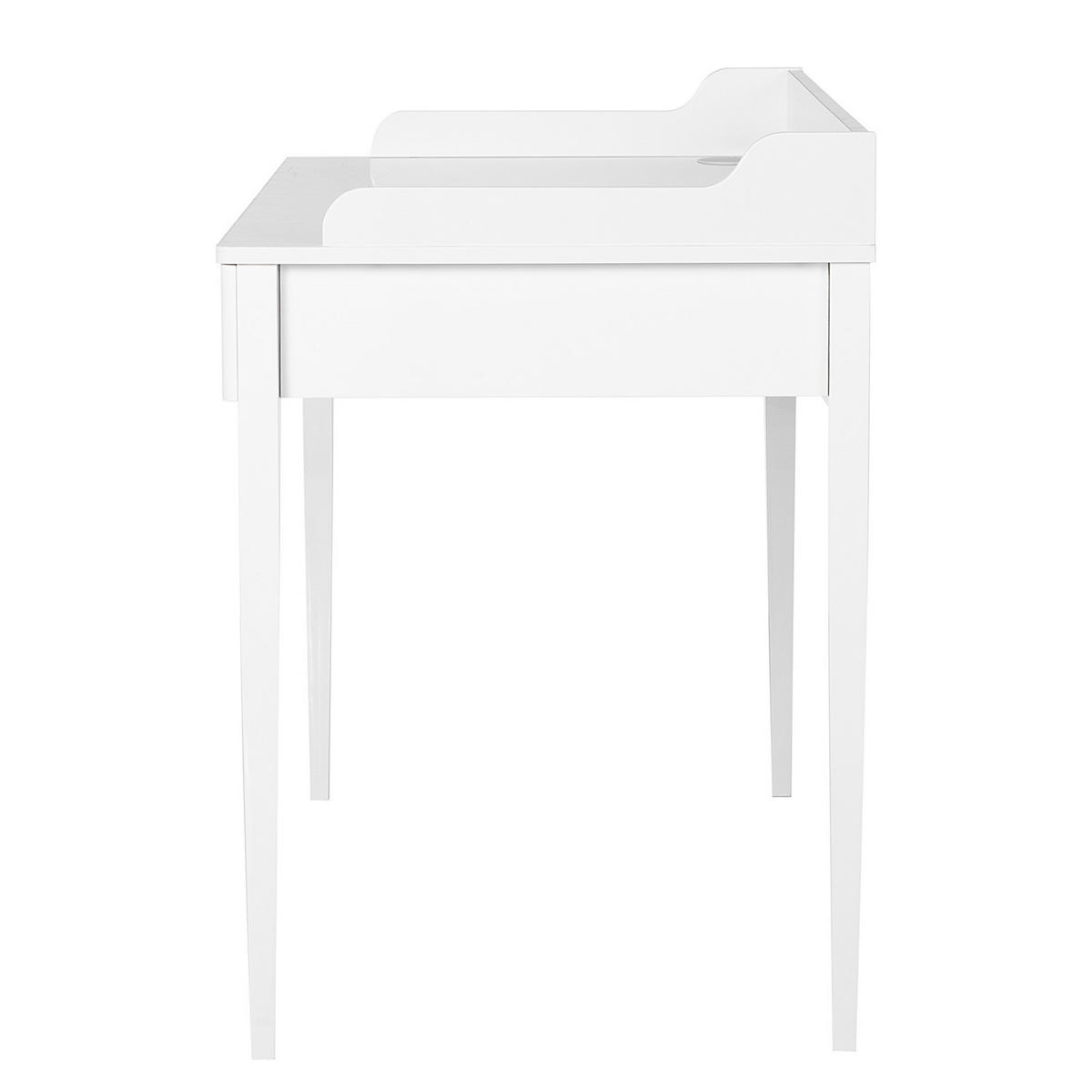 SCHREIBTISCH - Weiß Hochglanz, Holz/Holzwerkstoff (60/110/85cm) - home24