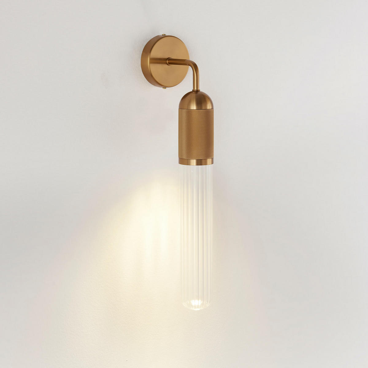 WANDLEUCHTE Hita, Gold / Messing, 50cm - Goldfarben, Glas (6/50/14cm) - KOSILUM