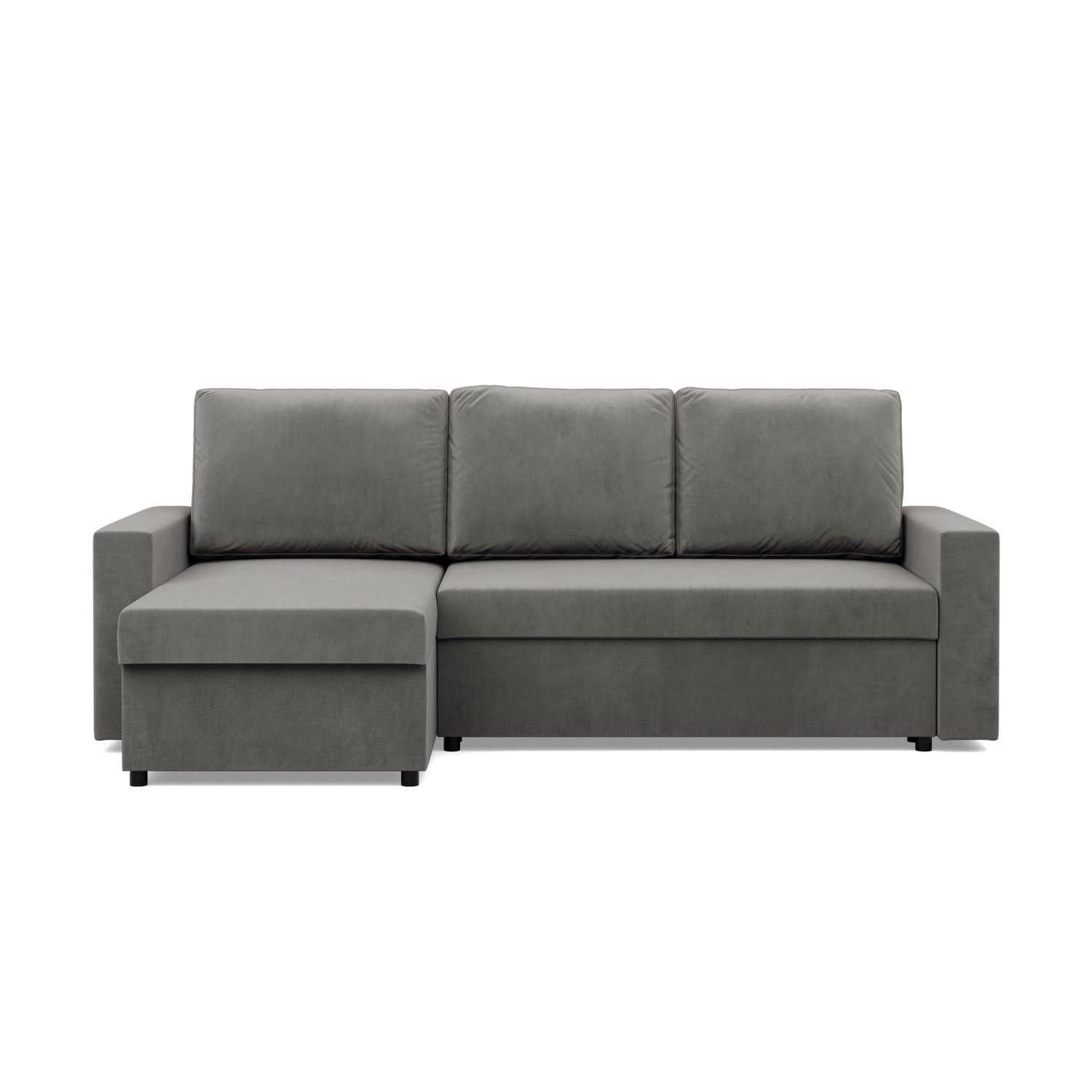 ECKSOFA MIT SCHLAFFUNKTION NEO, Hellgrau - Grau, Textil (231/140cm) - Mebligo