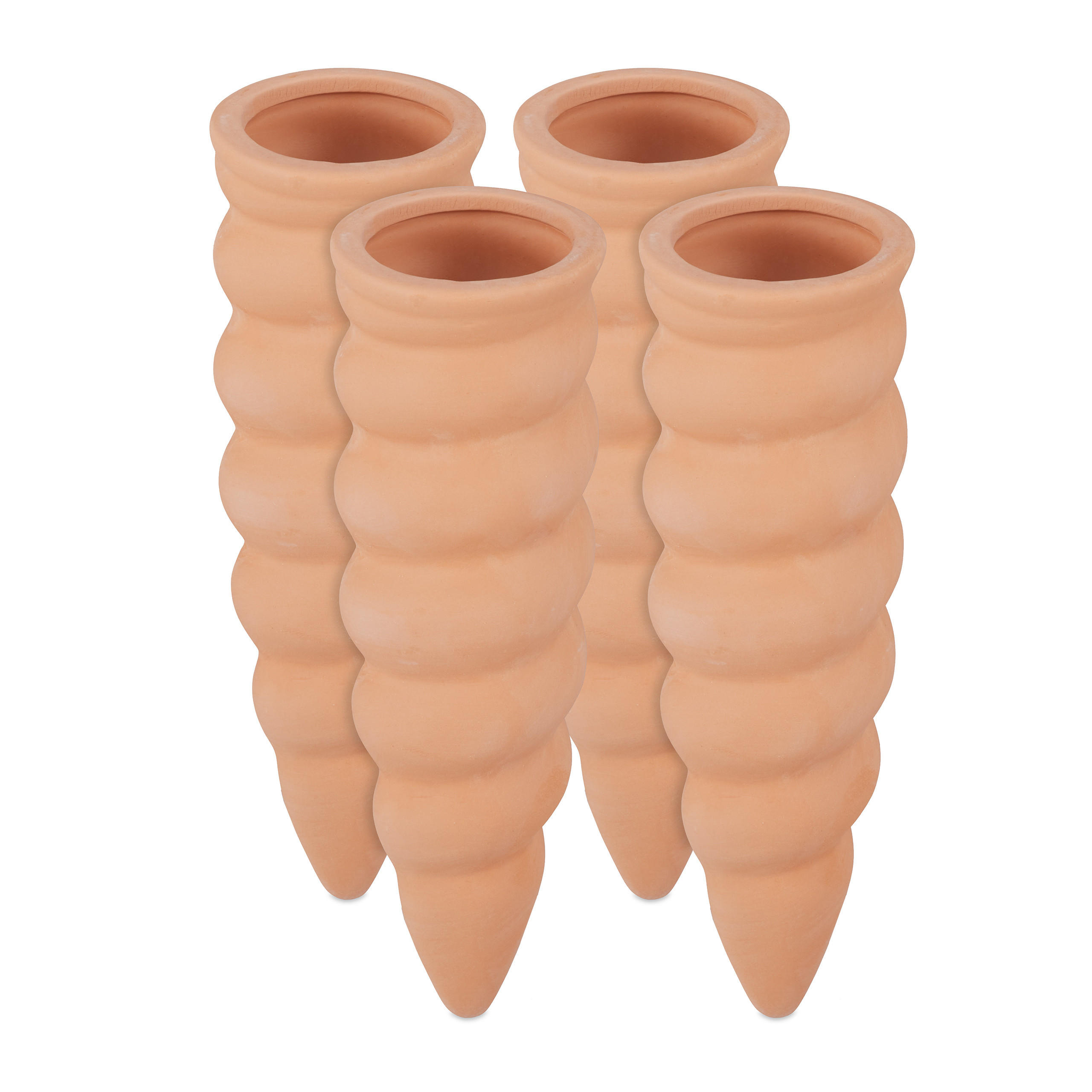 4XTONKEGEL - Hellbraun, Keramik (5/16.5/5cm) - Relaxdays