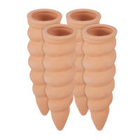 4XTONKEGEL - Hellbraun, Keramik (5/16.5/5cm) - Relaxdays