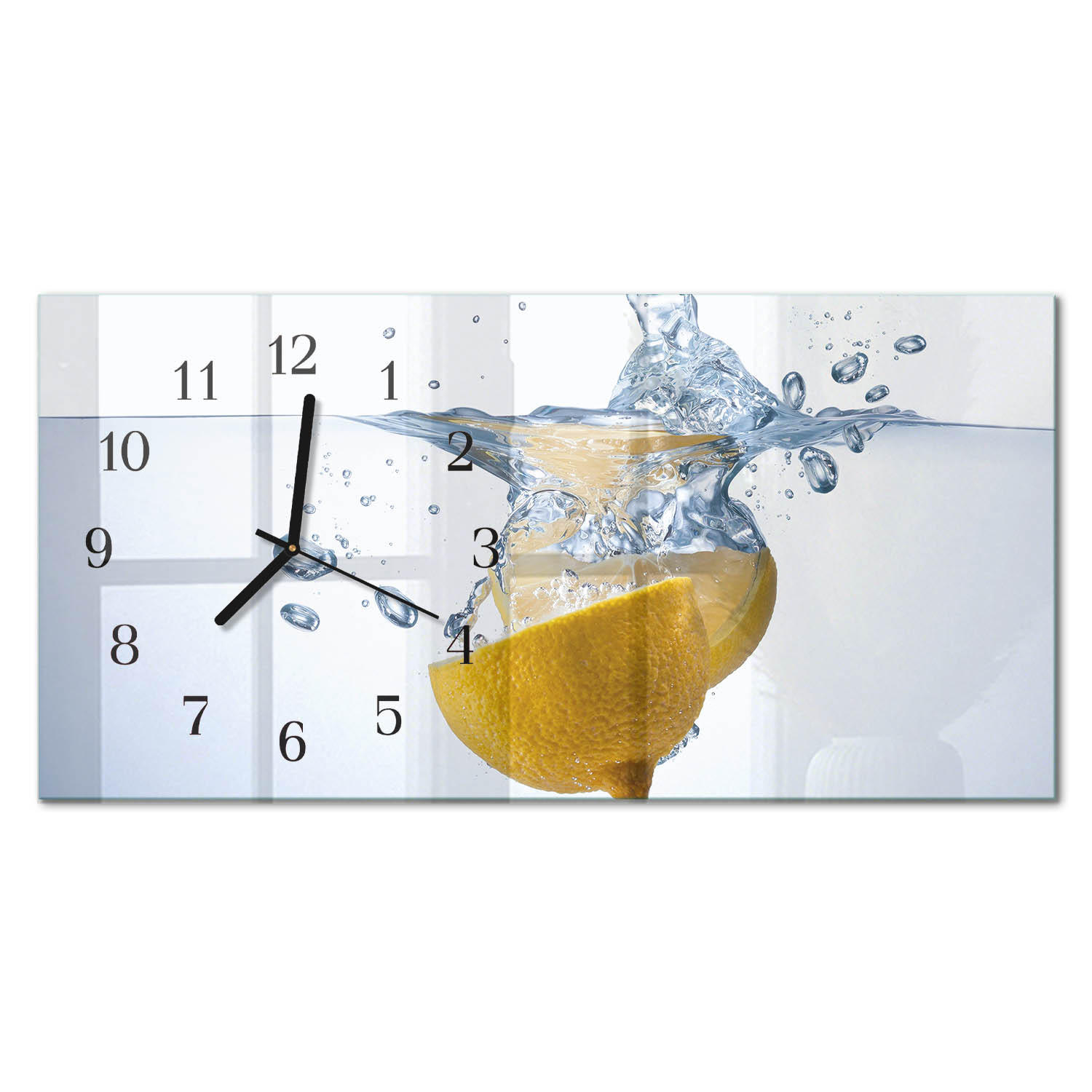 WANDUHR 60x30 cm - Wüste - Blau, Glas (60/30/0.4cm) - TULUP
