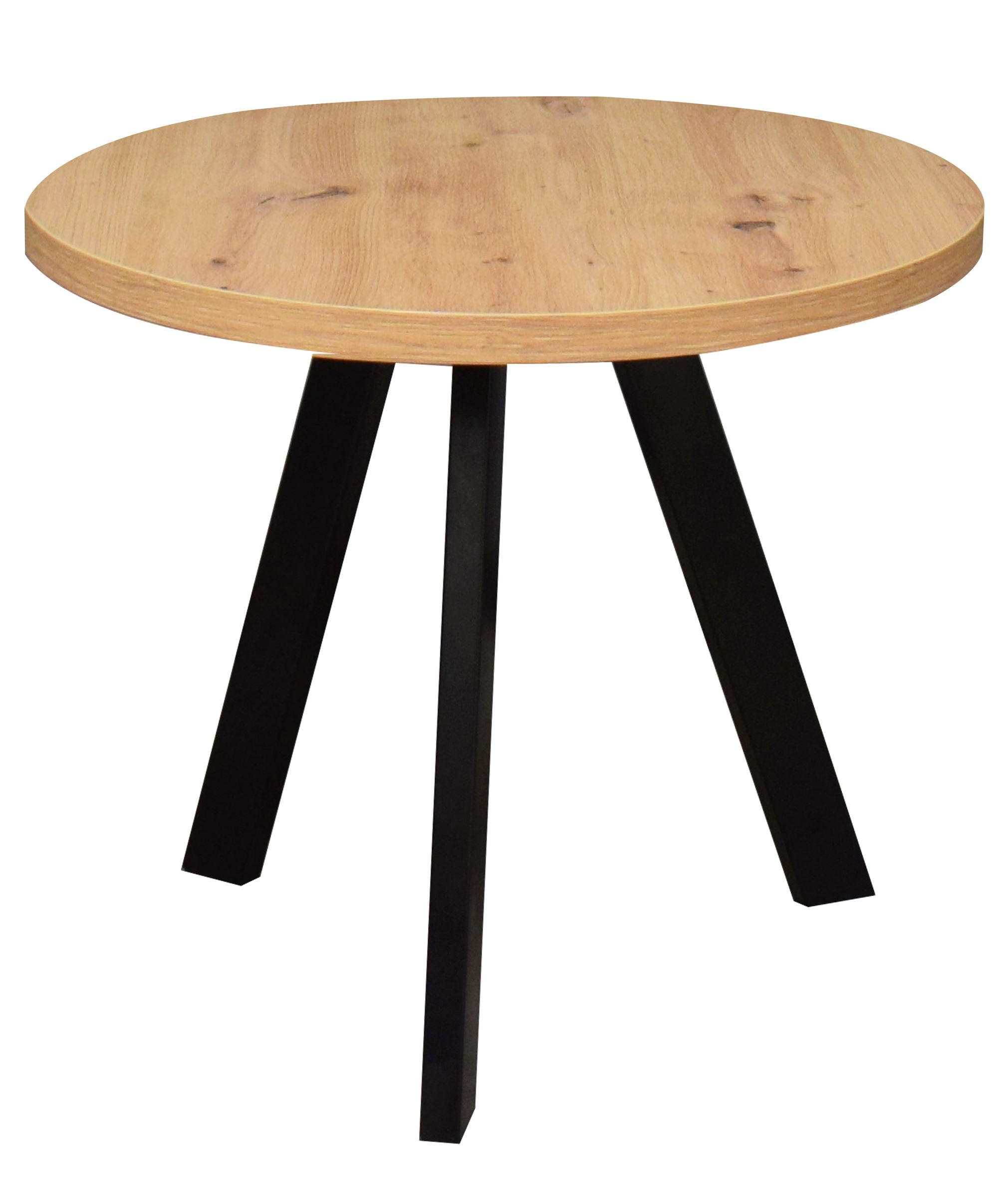 COUCHTISCH Rund Elesa 1 60x51x60 Holzwerkstoff Schwarz/Asteiche - Schwarz/Eiche Artisan, Holzwerkstoff (60/60/51cm) - 58aufmkessel