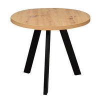 COUCHTISCH Rund Elesa 1 60x51x60 Holzwerkstoff Schwarz/Asteiche - Schwarz/Eiche Artisan, Holzwerkstoff (60/60/51cm) - 58aufmkessel