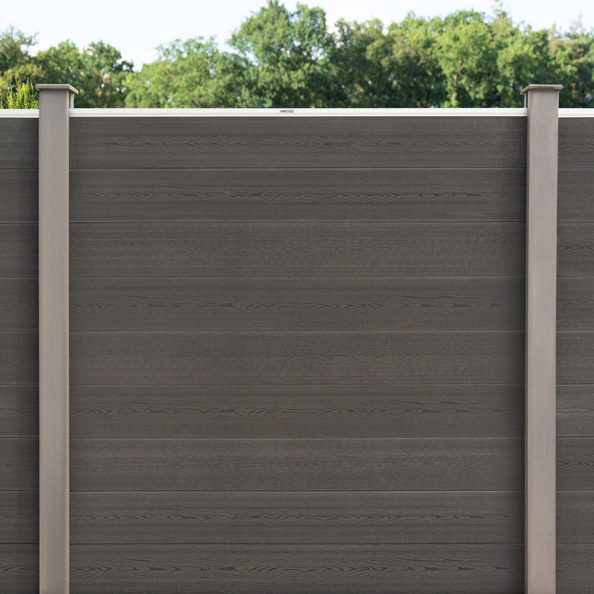 SICHTSCHUTZZAUN CALLADO - 1 x Element + 2 x Pfosten, ohne Schrägelement - Anthrazit, Kunststoff (170/180cm) - Home Deluxe