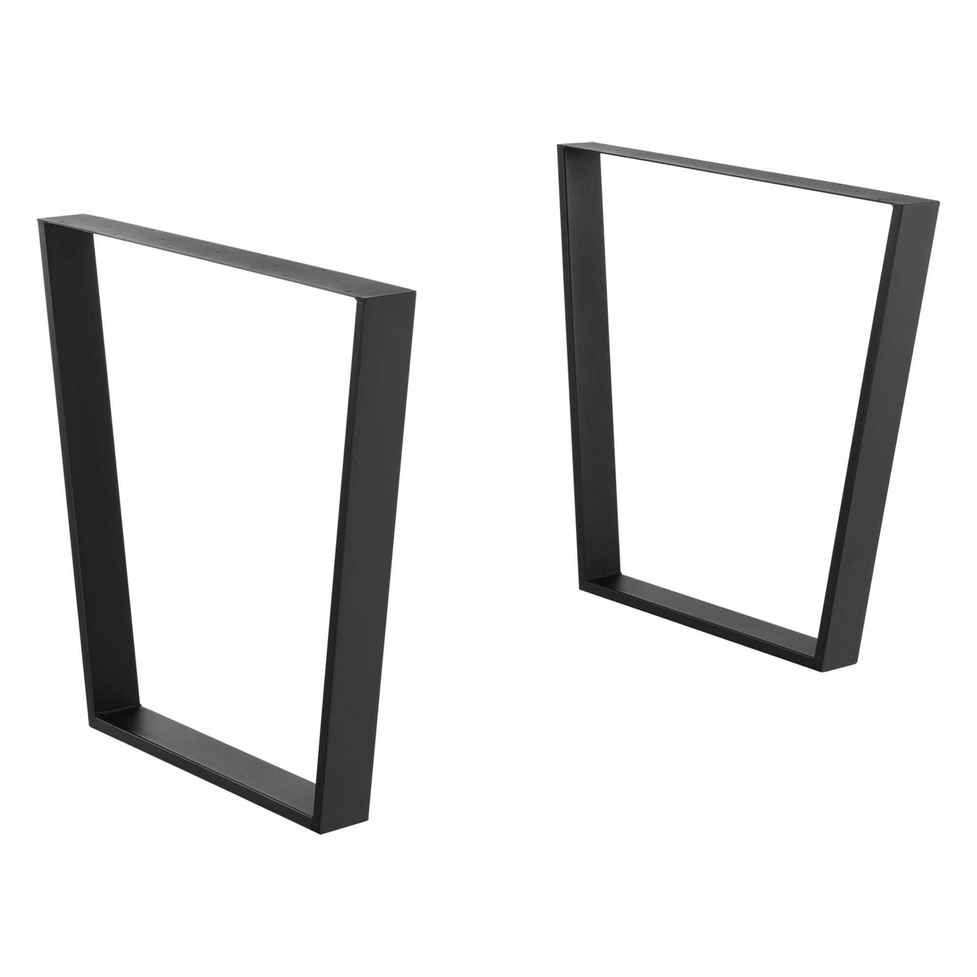 TISCHGESTELL-SET 2 TLG. Lalling - Schwarz, Metall (75/72/8cm) - [en.casa]