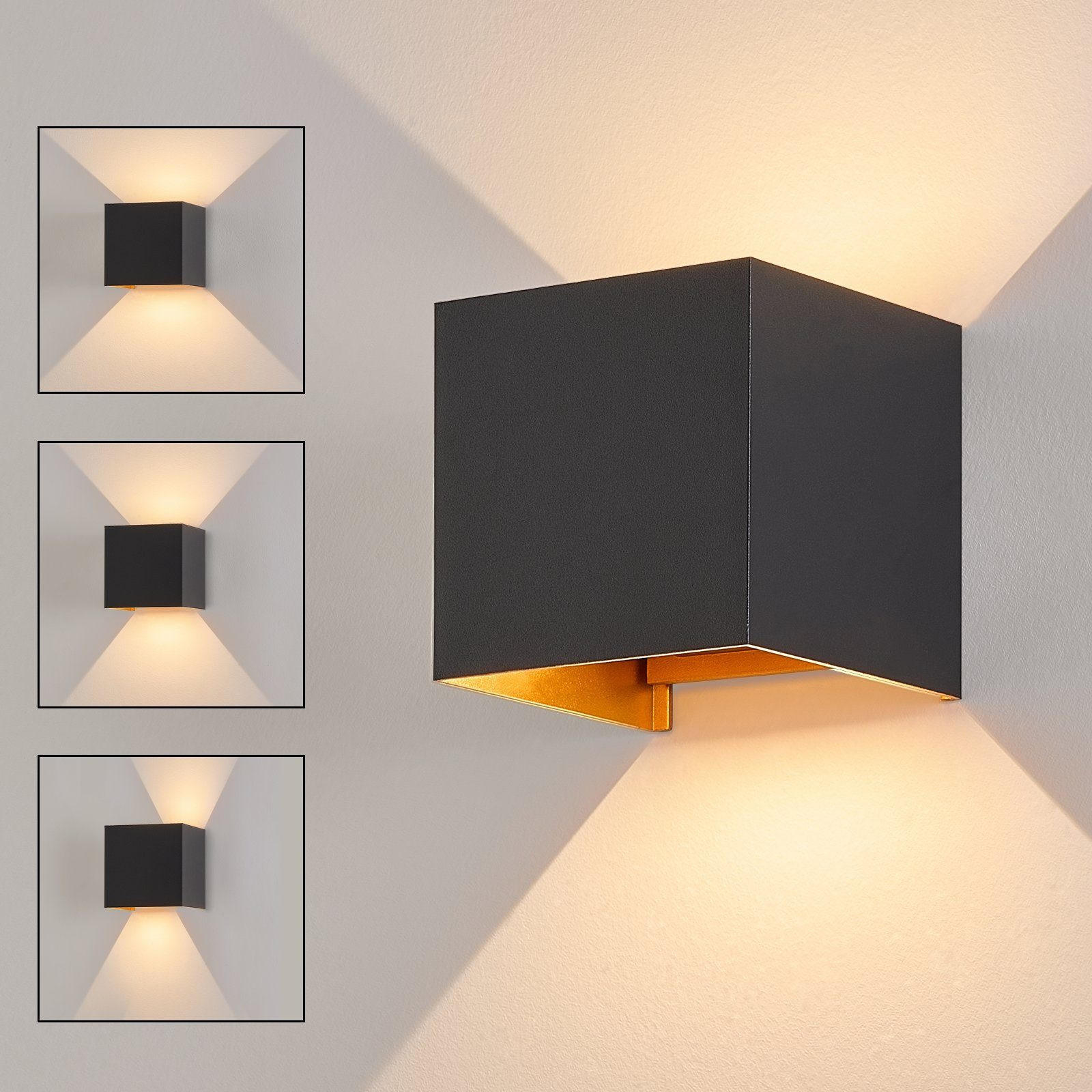 LED WANDLEUCHTE Inspiration 1er-Set - Schwarz, Metall (10/10/10cm) - Nettlife