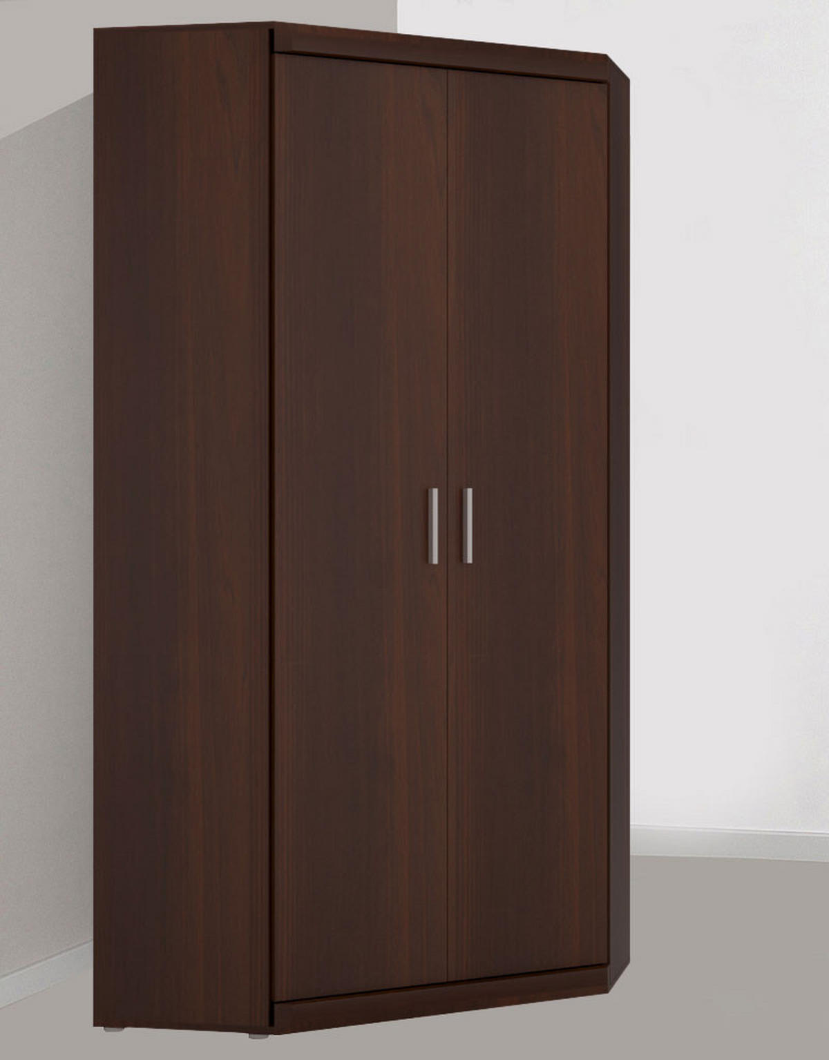 ECKKLEIDERSCHRANK Imperial Nussbaum Imperial / 93 / 93 / 195 cm - Nussbaumfarben/Braun, Holz/Holzwerkstoff (93/195/93cm) - Feldmann-Wohnen