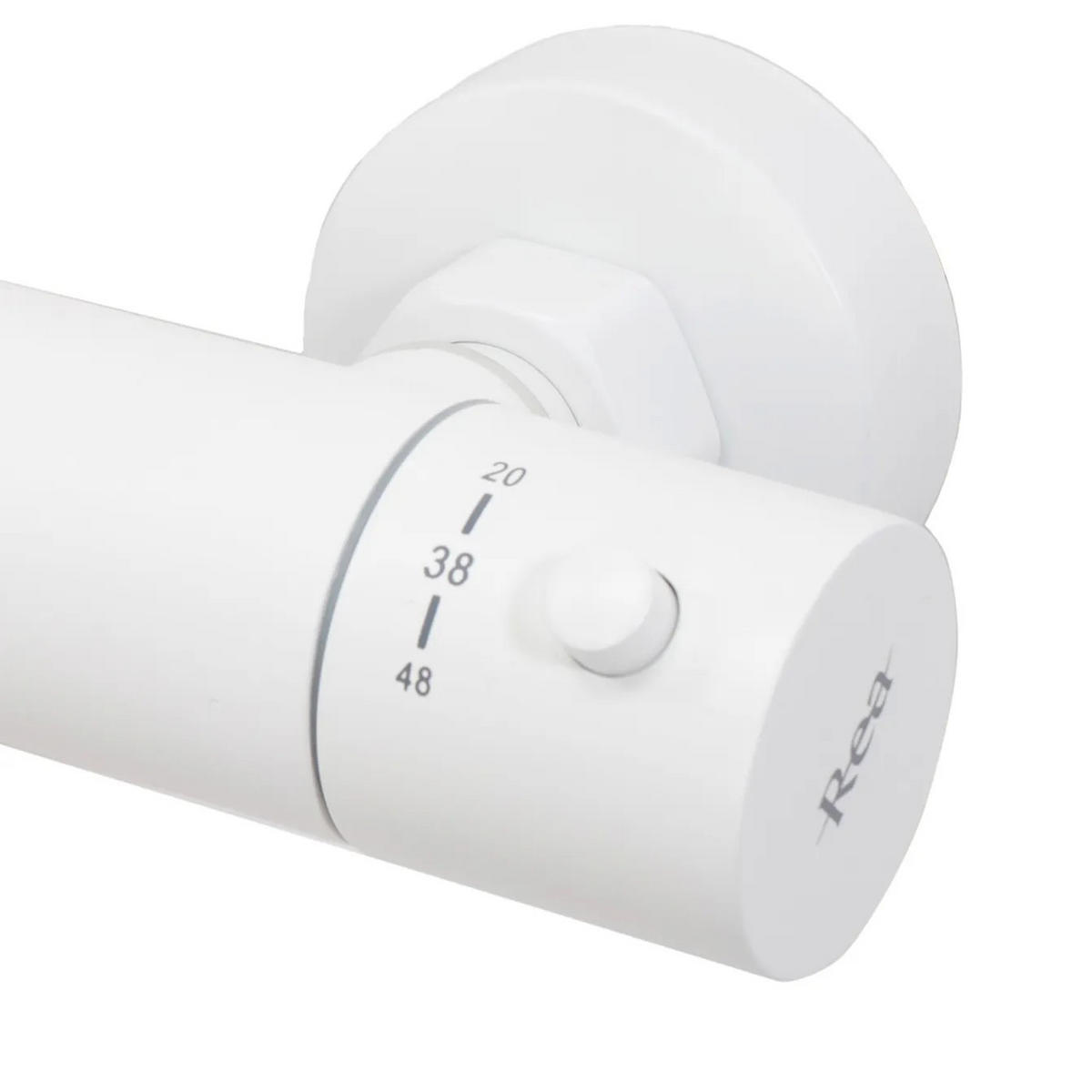 THERMOSTAT Duschset Rea Lungo White Matt Matt - Weiß, Metall (26.5/117/45cm) - REA