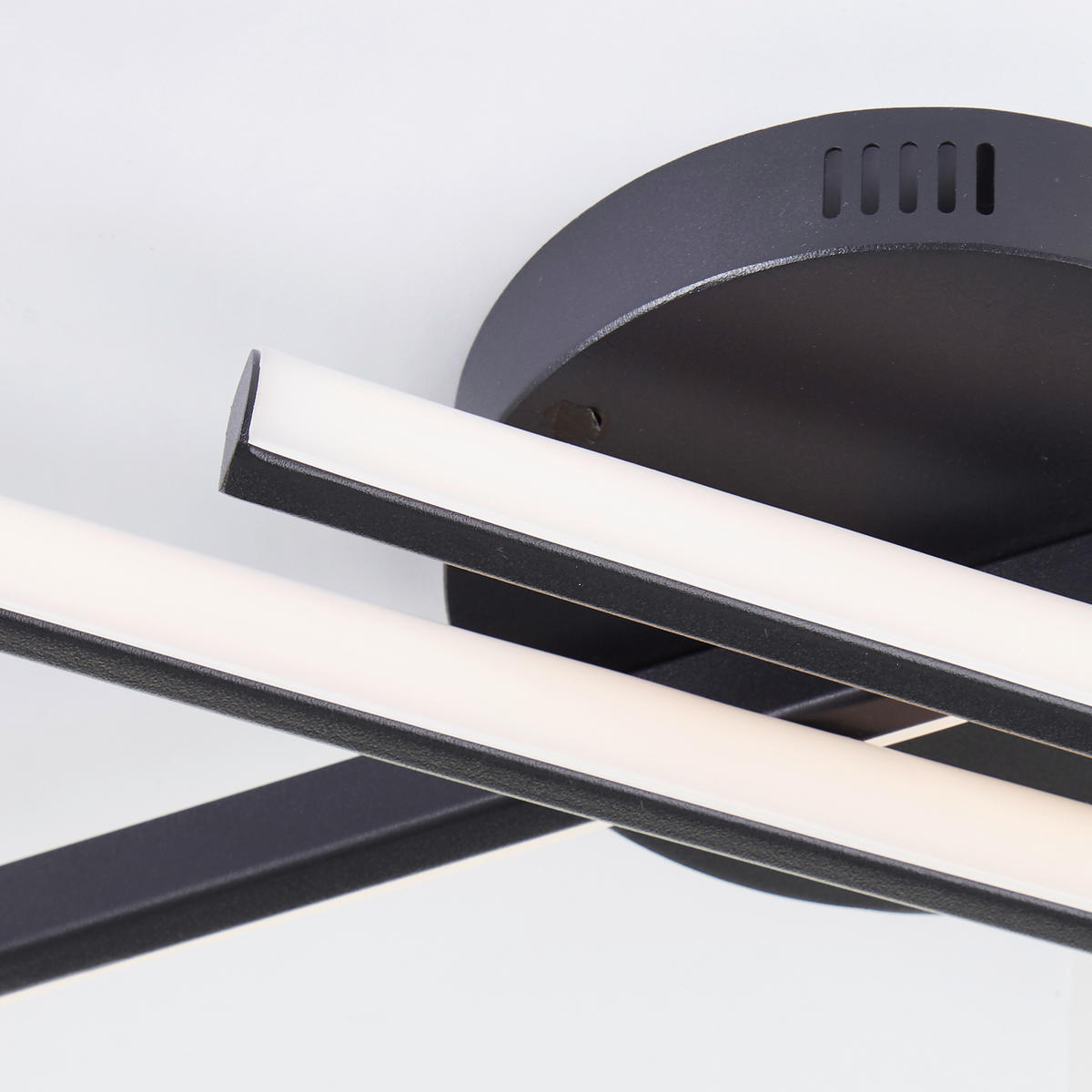 LED DECKENLEUCHTE Hinton Schwarz 20/65,5/7 cm - Schwarz, Kunststoff (20/65.5/7cm) - Brilliant