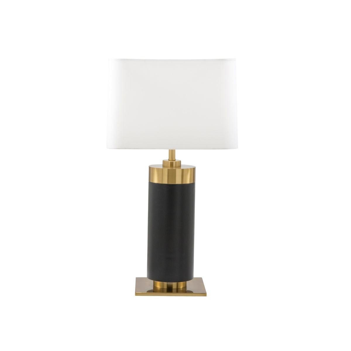 TISCHLAMPE aus schwarzem metall mit messinggold-finish - vendome 40/40/73 cm - Schwarz, Metall (47/40/73cm) - Signature